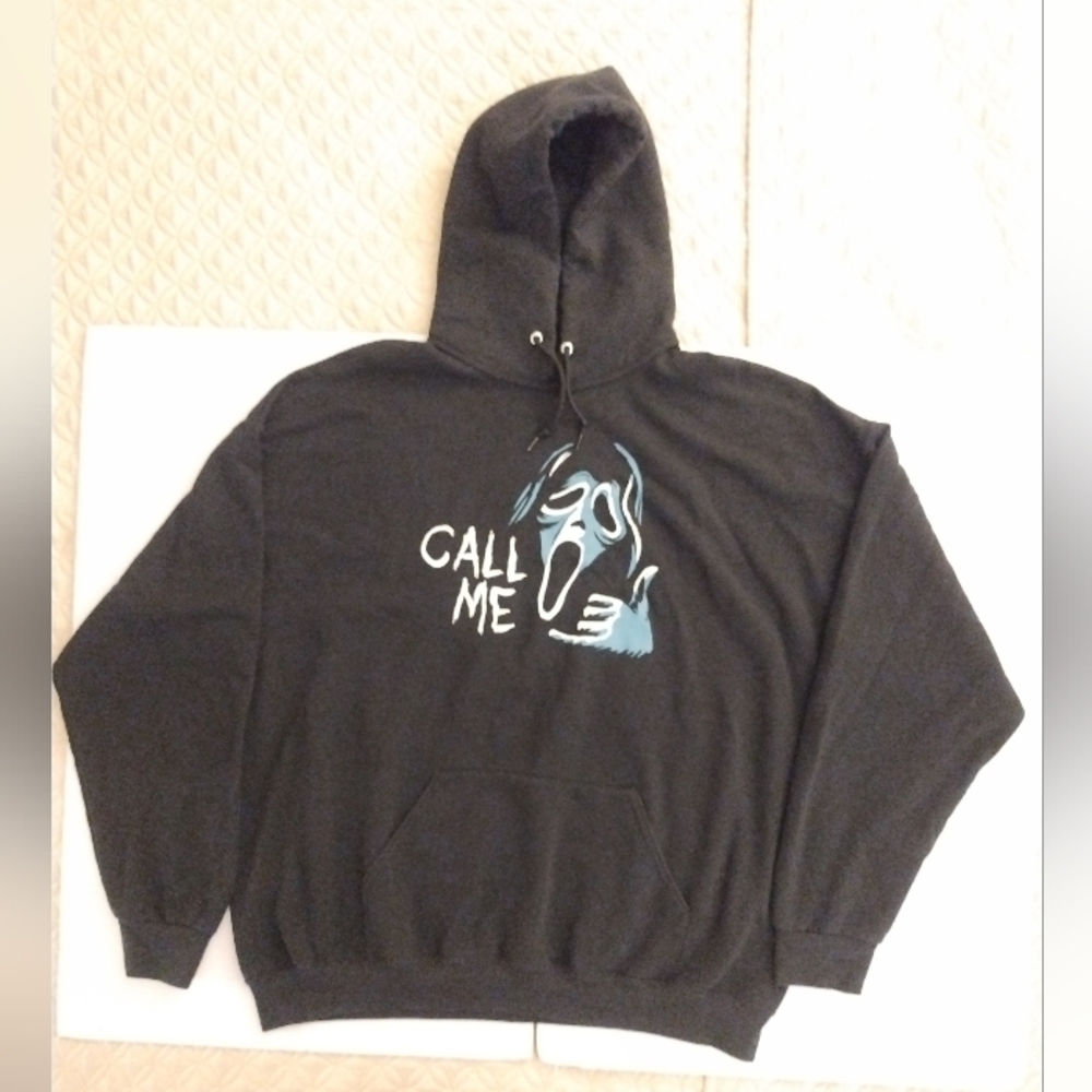 Ghost Face Adult Unisex “Call Me” Graphic Hoodie Sweatshirt Size 2XL SCREAM